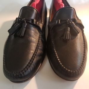 Allen Edmunds Urbino Made In Italy Tassled Loafers Black Size 10D